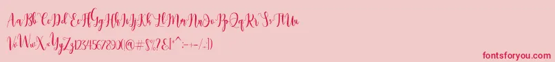 Dealove Script Demo Font – Red Fonts on Pink Background