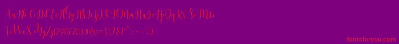 fuente Dealove Script Demo – Fuentes Rojas Sobre Fondo Morado