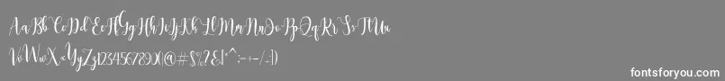 フォントDealove Script Demo – 灰色の背景に白い文字