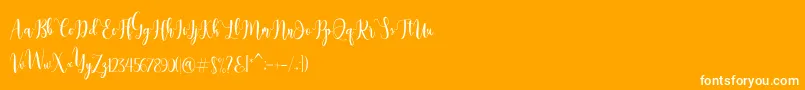 More about Dealove Script Demo Font Dealove Script Demo Font – White Fonts on Orange Background