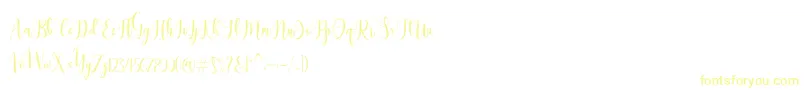 Dealove Script Demo-Schriftart – Gelbe Schriften