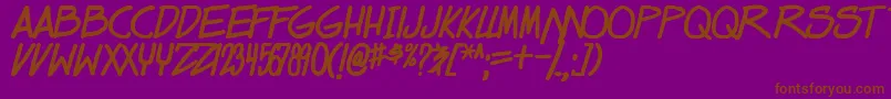 dealspinner tbs bold Font – Brown Fonts on Purple Background