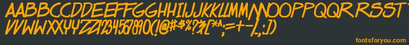 dealspinner tbs bold Font – Orange Fonts on Black Background