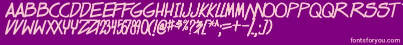 dealspinner tbs bold Font – Pink Fonts on Purple Background