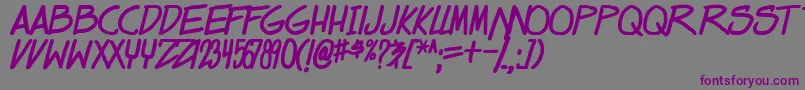 dealspinner tbs bold Font – Purple Fonts on Gray Background