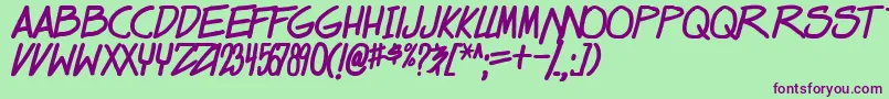 fuente dealspinner tbs bold – Fuentes Moradas Sobre Fondo Verde