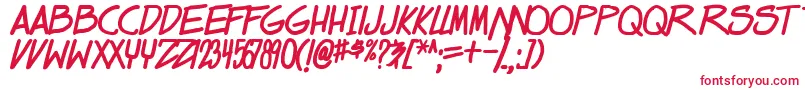 dealspinner tbs bold Font – Red Fonts on White Background