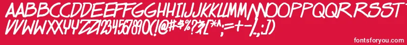 dealspinner tbs bold Font – White Fonts on Red Background