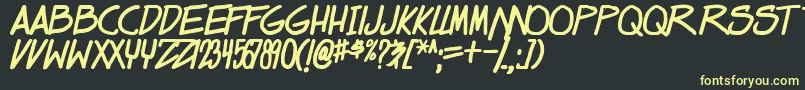 dealspinner tbs bold Font – Yellow Fonts on Black Background
