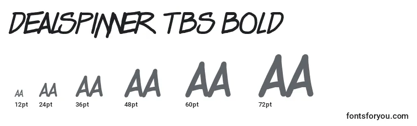 Dealspinner tbs bold Font Sizes