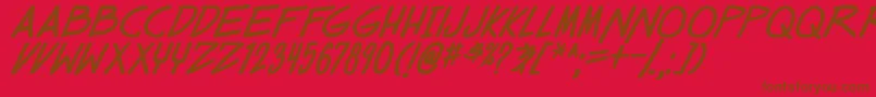 dealspinner tbs boldital Font – Brown Fonts on Red Background