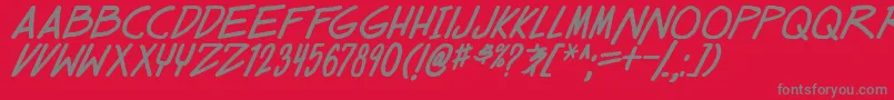 dealspinner tbs boldital Font – Gray Fonts on Red Background