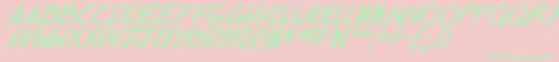 dealspinner tbs boldital Font – Green Fonts on Pink Background