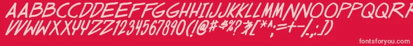 dealspinner tbs boldital Font – Pink Fonts on Red Background