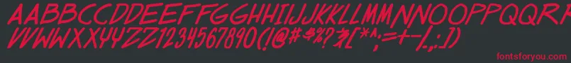 dealspinner tbs boldital Font – Red Fonts on Black Background
