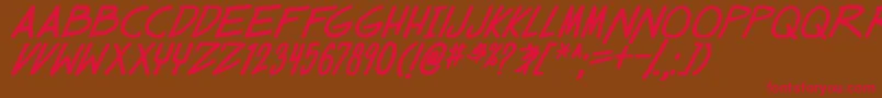 dealspinner tbs boldital Font – Red Fonts on Brown Background