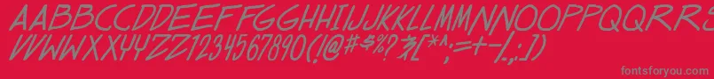 dealspinner tbs ital Font – Gray Fonts on Red Background