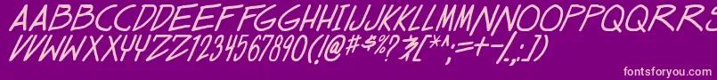 dealspinner tbs ital Font – Pink Fonts on Purple Background