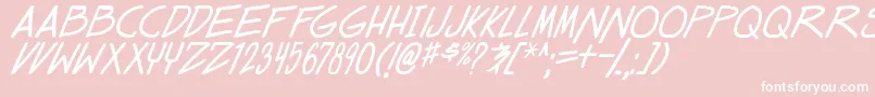 dealspinner tbs ital Font – White Fonts on Pink Background