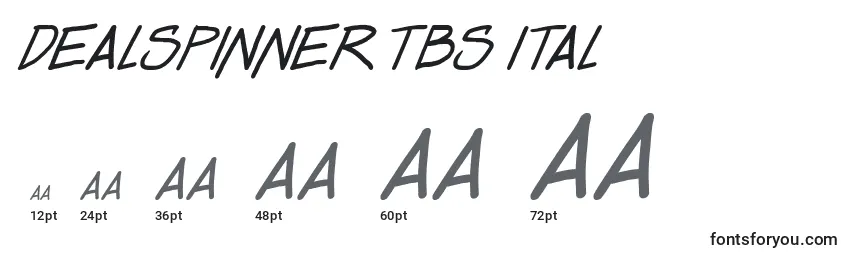 Dealspinner tbs ital Font Sizes