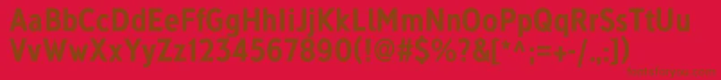 Шрифт DeansgateCondensed Bold – коричневые шрифты на красном фоне