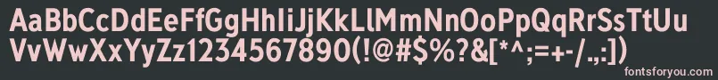 DeansgateCondensed Bold Font – Pink Fonts on Black Background