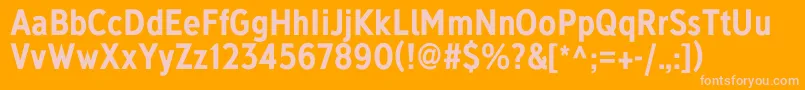 DeansgateCondensed Bold Font – Pink Fonts on Orange Background