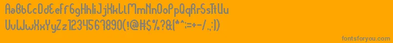 フォントDear Baby – オレンジの背景に灰色の文字