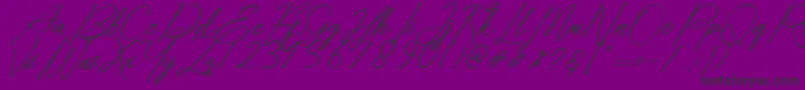 Dear Elisa Font – Black Fonts on Purple Background