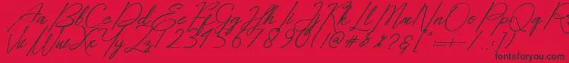 Dear Elisa Font – Black Fonts on Red Background