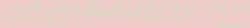 Dear Elisa Font – Green Fonts on Pink Background