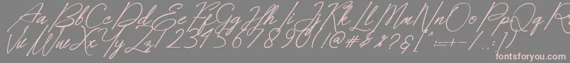 Dear Elisa Font – Pink Fonts on Gray Background