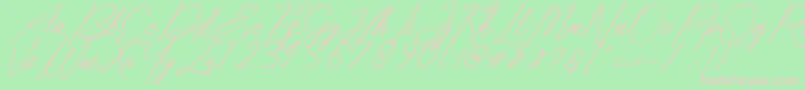 Dear Elisa Font – Pink Fonts on Green Background