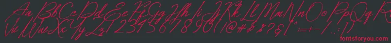 Dear Elisa Font – Red Fonts on Black Background