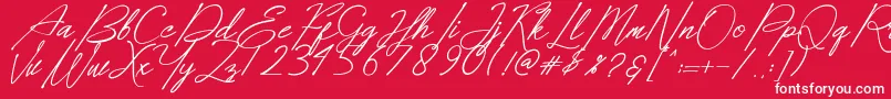 Dear Elisa Font – White Fonts on Red Background