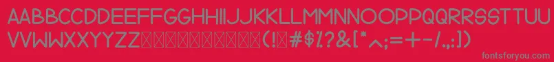 DearAudrey Font – Gray Fonts on Red Background