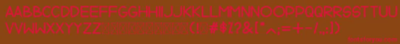 DearAudrey Font – Red Fonts on Brown Background