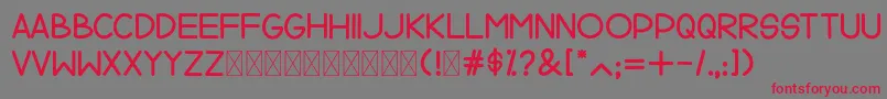 DearAudrey Font – Red Fonts on Gray Background