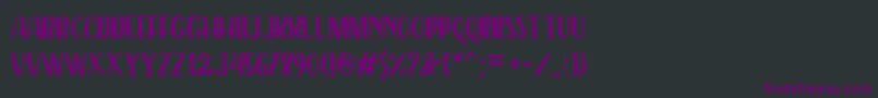 フォントDearday Sans – 黒い背景に紫のフォント