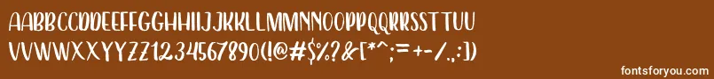 Dearday Sans Font – White Fonts on Brown Background