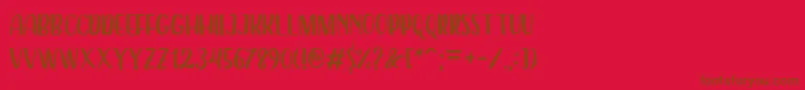 Dearday Sans Font – Brown Fonts on Red Background