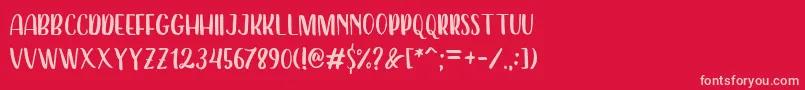 fuente Dearday Sans – Fuentes Rosadas Sobre Fondo Rojo