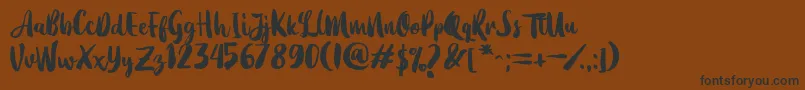 Шрифт Dearday Script – чёрные шрифты на коричневом фоне