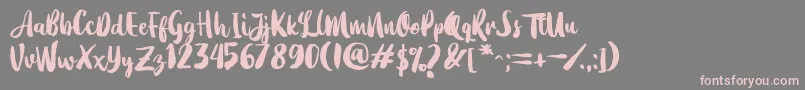 Dearday Script Font – Pink Fonts on Gray Background