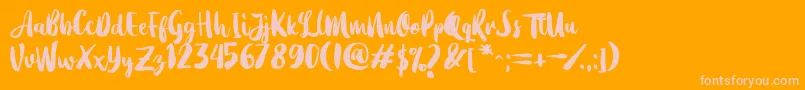 Police Dearday Script – polices roses sur fond orange