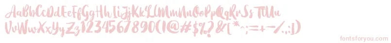 フォントDearday Script – 白い背景にピンクのフォント