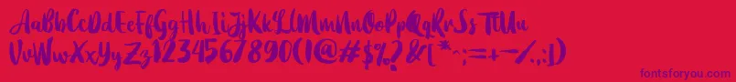 fuente Dearday Script – Fuentes Moradas Sobre Fondo Rojo