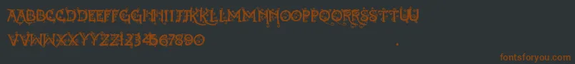 Dearest Dorothy Font – Brown Fonts on Black Background