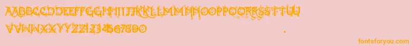 Dearest Dorothy Font – Orange Fonts on Pink Background