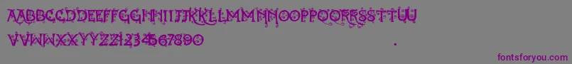 Dearest Dorothy Font – Purple Fonts on Gray Background